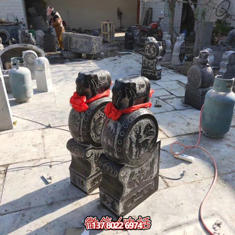 精美大理石仿古舊門(mén)墩雕塑，打造完美中式庭院