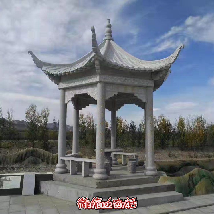 精美園林大理石雕塑涼亭，給您帶來寧靜優雅的家園氛圍
