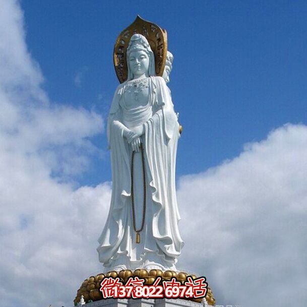 古老石雕觀音菩薩雕塑，景區(qū)大型面積景點(diǎn)