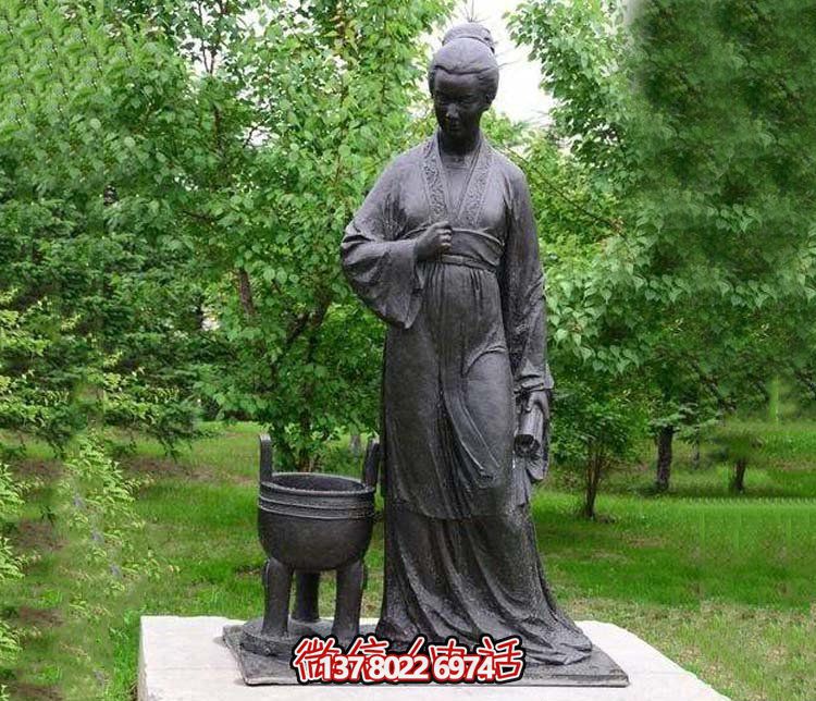 宋代婉約風青銅鍛造銅雕，李清照詩意縈繞