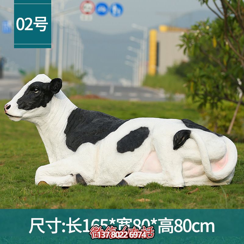 玻璃鋼牛雕塑，讓你的草坪只為休息