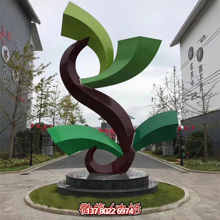 雕塑般的不銹鋼創意景觀，為你的小區或別墅增添幾何美感