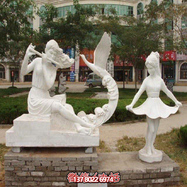 大型石雕人物雕塑，為園林景觀增添靈動之美