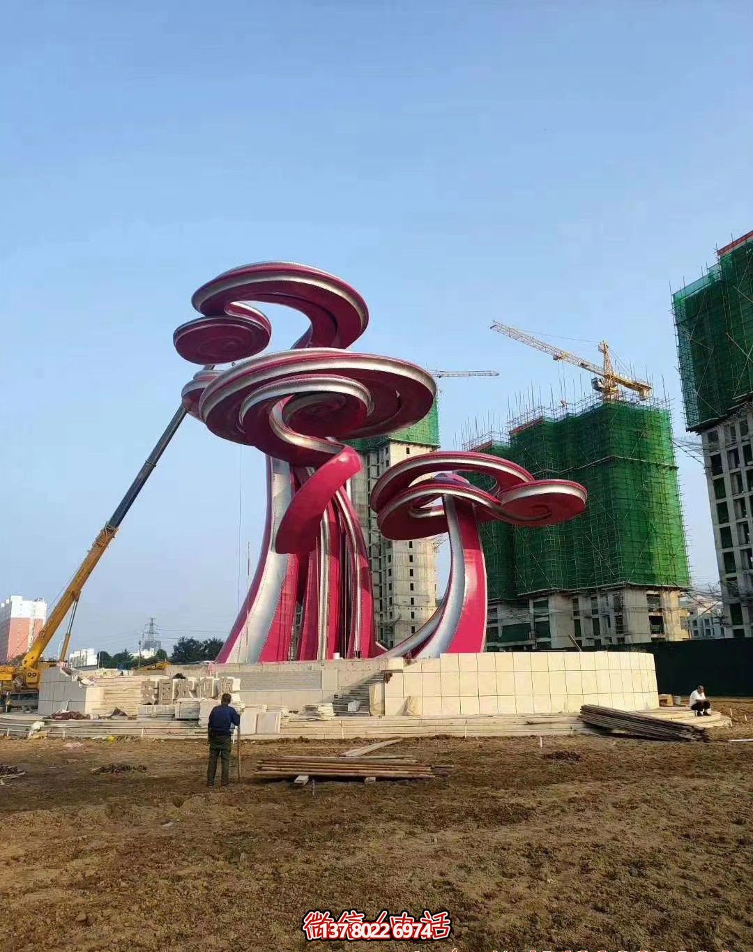 玻璃鋼祥云彩繪雕塑，個(gè)性創(chuàng)意景區(qū)裝飾