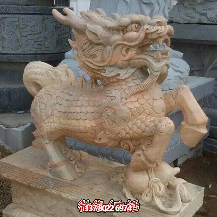漢白玉獅子瑞獸石雕，給您的企業門前帶來吉祥福氣