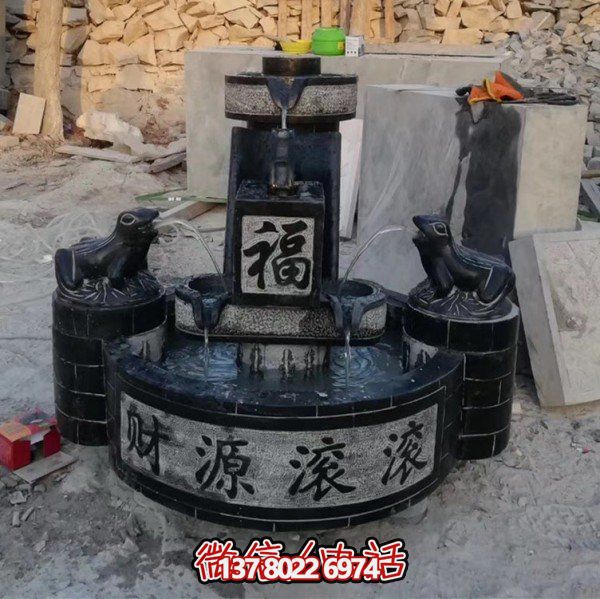 大理石雕刻造景擺件，營(yíng)造室外庭院財(cái)源滾滾流水水