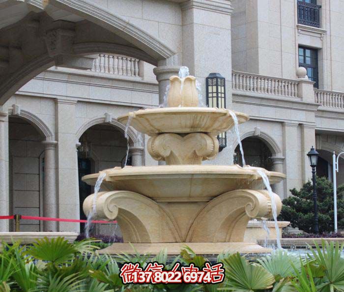 歐式風格大理石噴泉雕塑，美化酒店、廣場、景觀