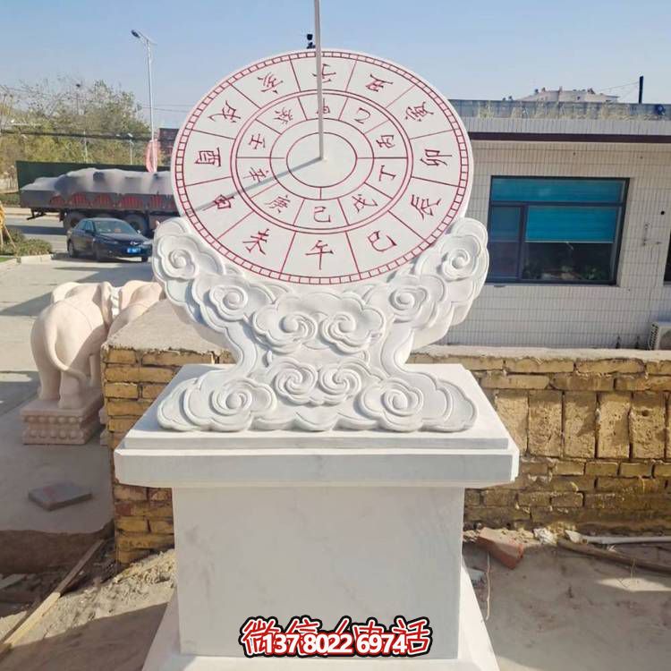 古典石雕計時器擺件，傳承校園文化