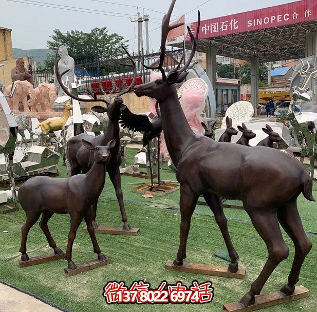 大型仿銅玻璃鋼擺件，非凡園林景觀戶外裝飾