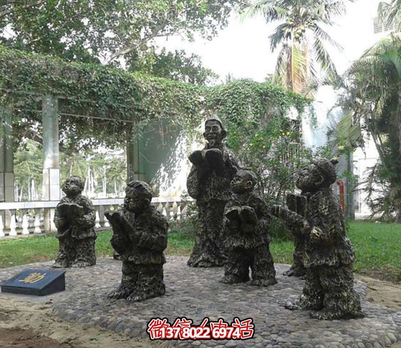 公園創(chuàng)意銅雕孩子們看書學(xué)習(xí)的書雕塑 公園創(chuàng)意銅雕孩子們看書學(xué)習(xí)的書雕塑
