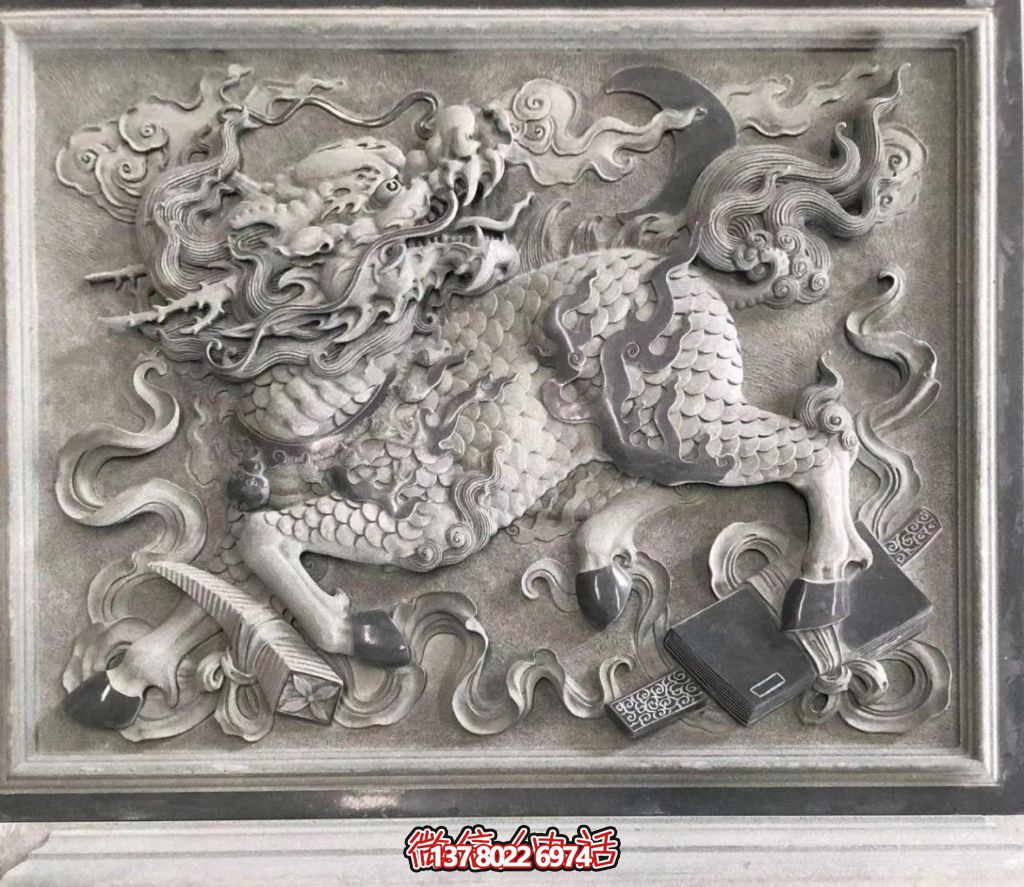 青石麒麟獻瑞：祥瑞滿庭，福佑千秋